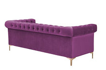 Load image into Gallery viewer, Iconic Gold/Purple Velvet Metal Sofa - EK CHIC HOME