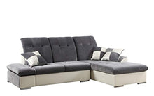 Load image into Gallery viewer, L-Shape Sectional Sofa Couch with Chaise Lounge and Adjustable Headrest - EK CHIC HOME