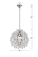 Load image into Gallery viewer, Modern Pendant Chandelier Crystal Raindrop Lighting Ceiling Light Fixture  D16 in x H18 in - EK CHIC HOME