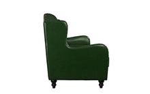 Load image into Gallery viewer, Leather Match Sofa 3 Seater, Living Room Couch, Loveseat for 3 with Nailhead Trim (Green) - EK CHIC HOME