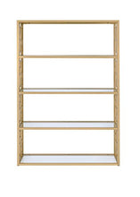Load image into Gallery viewer, Blanrio Etagere Bookshelf, Clear Glass/Gold - EK CHIC HOME