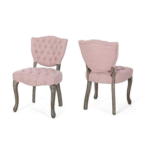 Tufted Dining Chair with Cabriolet Legs (Set of 2) - EK CHIC HOME