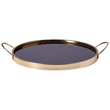 Load image into Gallery viewer, Black/Gold Rivet Contemporary Metal Tray - EK CHIC HOME