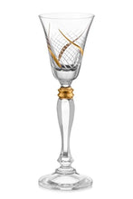 Load image into Gallery viewer, Crystal  Cordial Liquor Glasses, 7&quot; Height, 2 oz,24K Gold - EK CHIC HOME