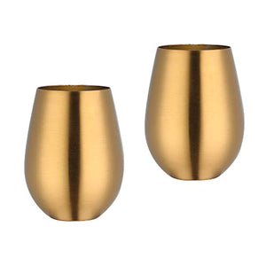 17 oz Stainless Steel Stemless Wine Glass (Gold) - EK CHIC HOME