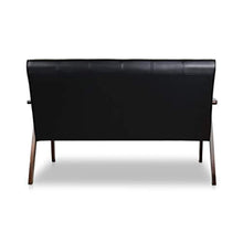 Load image into Gallery viewer, Mid-Century Modern Solid Loveseat Sofa Bed Upholstered Leather - EK CHIC HOME