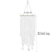 Load image into Gallery viewer, 2 Tiers 20.5&quot; Tall Sparkling Iridescent Beaded Hanging Chandelier - EK CHIC HOME