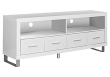 Load image into Gallery viewer, TV Console with 4 Drawers, White, 60&quot;L - EK CHIC HOME