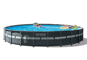 Ultra XTR Set Above Ground Pool, 24ft X 52in, Gray - EK CHIC HOME