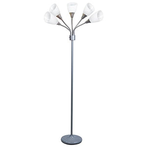 MEDUSA Grey Floor Lamp with White Acrylic Shades - EK CHIC HOME