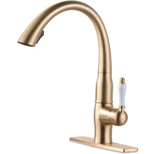 Load image into Gallery viewer, Pull Down Kitchen Faucet with Sprayer Single Handle Brass - EK CHIC HOME