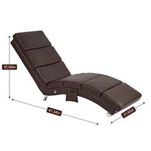 Load image into Gallery viewer, Leather Ergonomic Modern Upholstered Chaise Lounge for Indoor Furniture - EK CHIC HOME