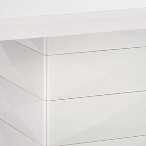 Milan White Finish Wood Modern Rectangular Dining Room Table - EK CHIC HOME