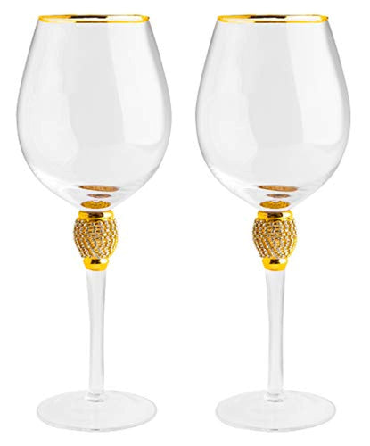 Premium Designed Wine Glasses 10-Ounces, Gift Boxed - EK CHIC HOME