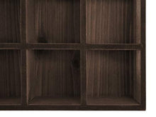 Load image into Gallery viewer, 12 Compartment Shadow Box Display Shelf/Organizer for Wall or Table/Desk, Dark Brown Wood Finish - EK CHIC HOME