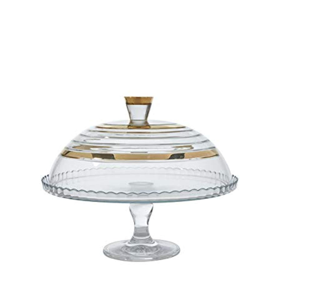 Crystal  Luxury Dome with Real 24K Wide Gold Riming - EK CHIC HOME