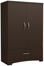 Load image into Gallery viewer, 2-Door Armoire with Adjustable Shelves and Storage Drawers - EK CHIC HOME