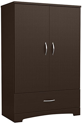 2-Door Armoire with Adjustable Shelves and Storage Drawers - EK CHIC HOME