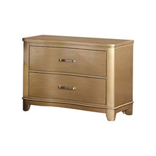 Load image into Gallery viewer, Pine Wood Night Stand Gold - EK CHIC HOME