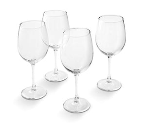 Personalized White Wine Glass Set of 4 - Engraved Wine Glasses - Stamped Monogram - EK CHIC HOME