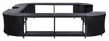 Load image into Gallery viewer, Square Spa Surround Black 105.5&quot;x105.5&quot;x21.7&quot; Poly Rattan - EK CHIC HOME