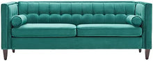 Load image into Gallery viewer, 78&#39;&#39; W Velvet Mid-Century Sofa with Bolster Pillows - EK CHIC HOME