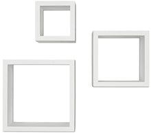 Load image into Gallery viewer, Ballucci Square Cube Floating Wall Shelf, Set of 3, White - EK CHIC HOME