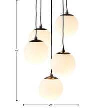 Load image into Gallery viewer, Rivet Eclipse 5-Globe Hanging Chandelier, 48&quot;H - EK CHIC HOME