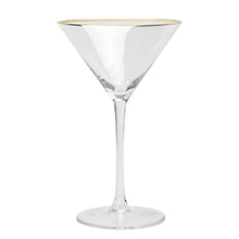 Load image into Gallery viewer, Golden Edge Martini Glasses,  with Stem, 8-Ounce, Set of 6 - EK CHIC HOME