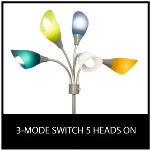 MEDUSA Multicolored Floor Lamp With Acrylic Shades - EK CHIC HOME