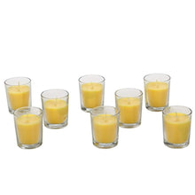Load image into Gallery viewer, Set of 8 Highly Scented Citronella, Rosemary, Sage, Lemon Grass Blend, Essential Oils, Clear Glass Wax Filled Votive Candles - EK CHIC HOME