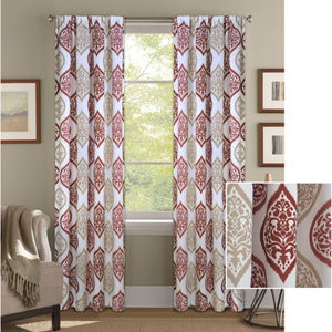 Damask Ogee Curtain Panel - EK CHIC HOME