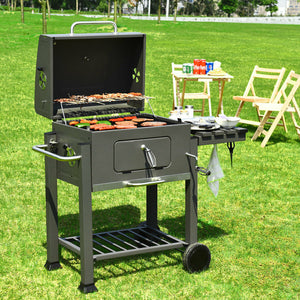 Charcoal Barbecue  Grill Outdoor W/Wheels Portable - EK CHIC HOME