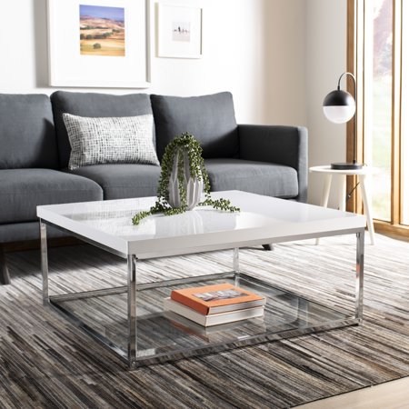 Malone Modern Glam Chrome High Gloss Coffee Table - EK CHIC HOME