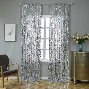 52 x 108-Inch Sequin Curtains Drapes Panels Window Treatments - EK CHIC HOME