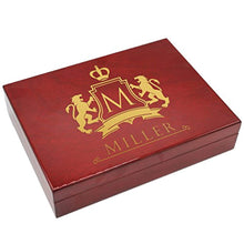 Load image into Gallery viewer, Custom Engraved Cigar Humidor and Hygrometer Gift Box - Premium Rosewood Piano Finish - Personalized and Monogrammed for Free - EK CHIC HOME