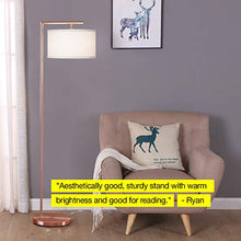 Load image into Gallery viewer, Modern LED Floor Lamp - Standing Pole with Hanging Drum Shade - EK CHIC HOME