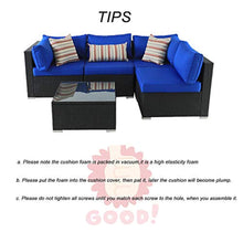 Load image into Gallery viewer, Patio Furniture Rattan Sofa Black Wicker Couch Set - Garden Outside - EK CHIC HOME