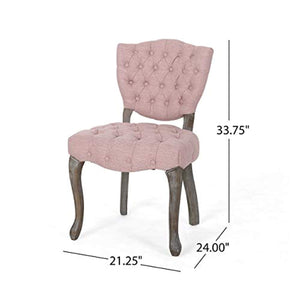 Tufted Dining Chair with Cabriolet Legs (Set of 2) - EK CHIC HOME