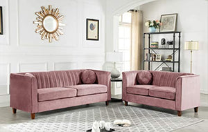 Upholstered Chesterfield Sofa - EK CHIC HOME