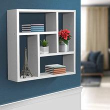 Load image into Gallery viewer, Sorbus Floating Shelf Geometric Square — Square Wall Shelf with 5 Openings - EK CHIC HOME