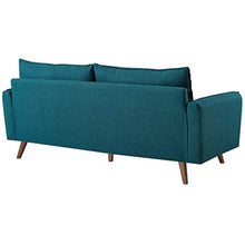 Load image into Gallery viewer, Contemporary Modern Fabric Upholstered Sofa In Teal - EK CHIC HOME