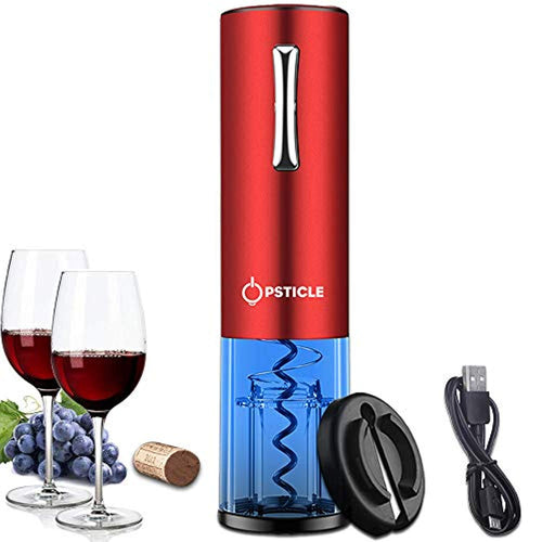 Electric Wine Opener, Cordless Rechargeable Automatic Wine Bottle Opener - EK CHIC HOME