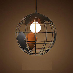 Industrial Earth Shape Globe Map Pendant Light Edison Ceiling  Light Fixture - EK CHIC HOME
