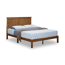 Load image into Gallery viewer, Wood Platform Bed Deluxe Unique Style Design with Headboard, Rustic Pine Finish - EK CHIC HOME