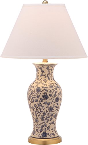 Floral Urn Blue and White 29-inch Table Lamp (Set of 2) - EK CHIC HOME