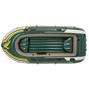 Seahawk 3, 3-Person Inflatable Boat Set with Aluminum Oars and High Output Air Pump (Latest Model) - EK CHIC HOME