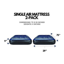 Load image into Gallery viewer, Twin Air Mattress | Portable Air-Bed Single Size |Repair Patch, (Single, 2 Pack) - EK CHIC HOME