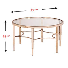 Load image into Gallery viewer, Thessaly Cocktail Table, Metallic Gold Finish - EK CHIC HOME