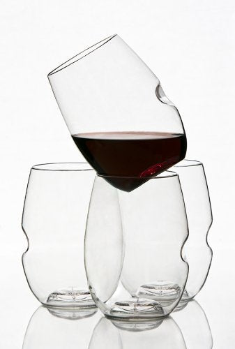 Wine Glass Flexible Shatterproof Recyclable, Set of 4 - EK CHIC HOME